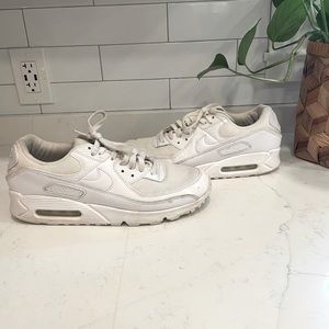 Mens White Nike Air Max Sz 10.5 Good Condition